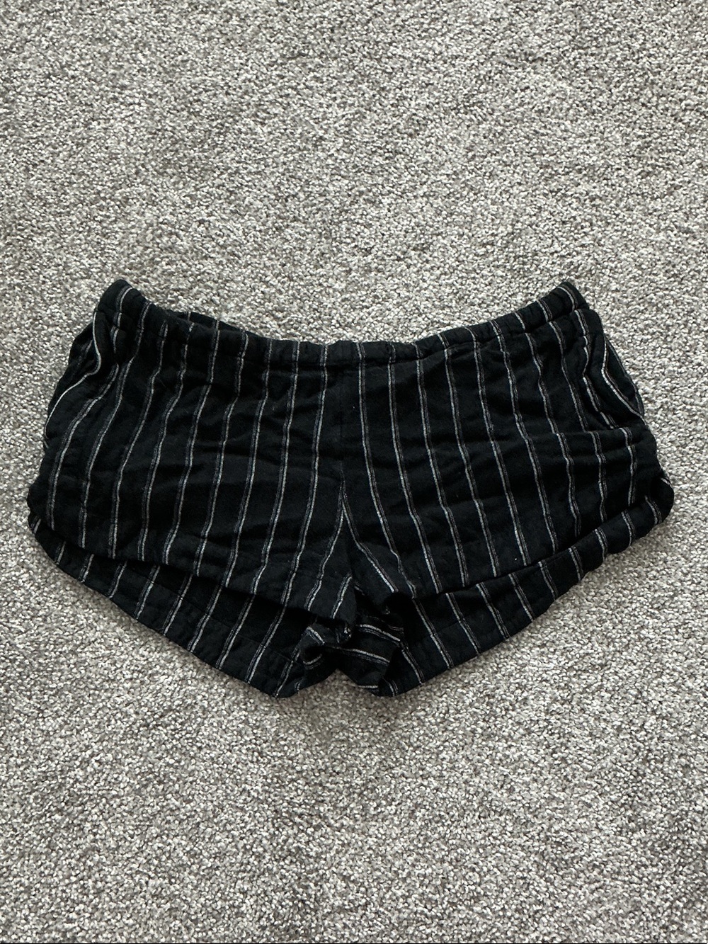 RVCA Black Pinstripe Cover Up Shorts